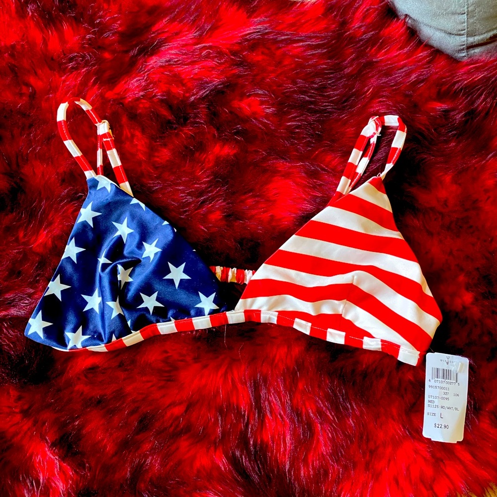 NWT! American flag bikini or bralette